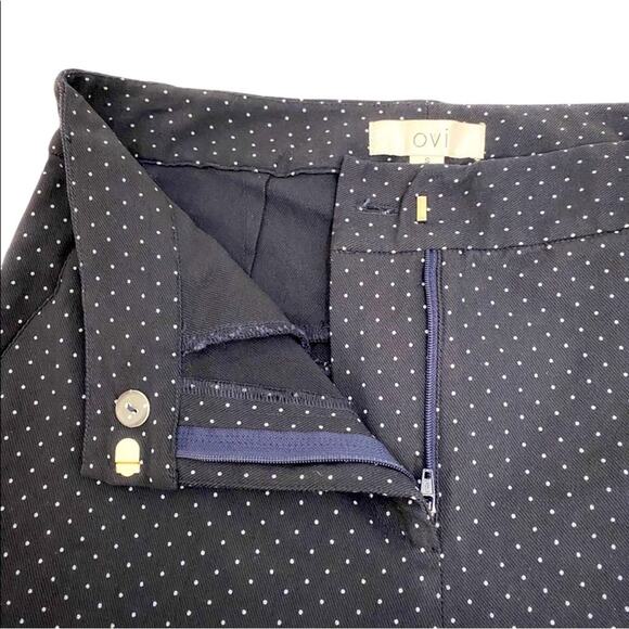 OVI Small Blue & White Polka Dots Straight Leg Skinny Pants - Picture 3 of 13